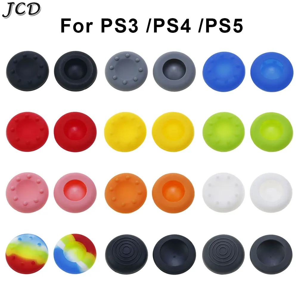 JCD 2pieces Silicone Thumb Stick Grip Caps Joystick Cover For PS3/PS4/PS5/Xbox One/Switch Pro Gamepad Accessories