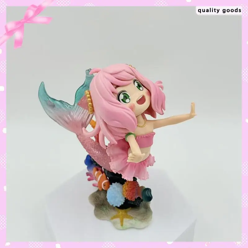 새로운 13cm 스파이 패밀리 애니메이션 피규어 아니야 포저 코스프레 인어 주변 상품 PVC 모델 장식품 선물 장난감