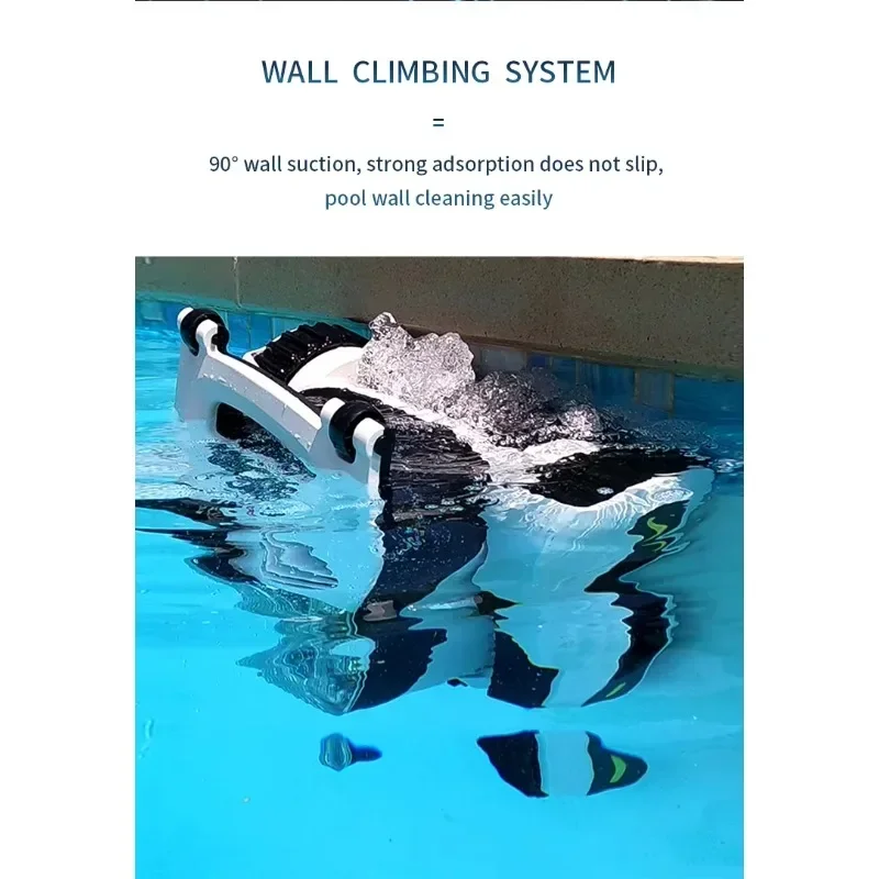 Manufacturer Wholesale Cordless Swimming Pool Wall Climbing Smart Robot Vacuum Pool Cleaner