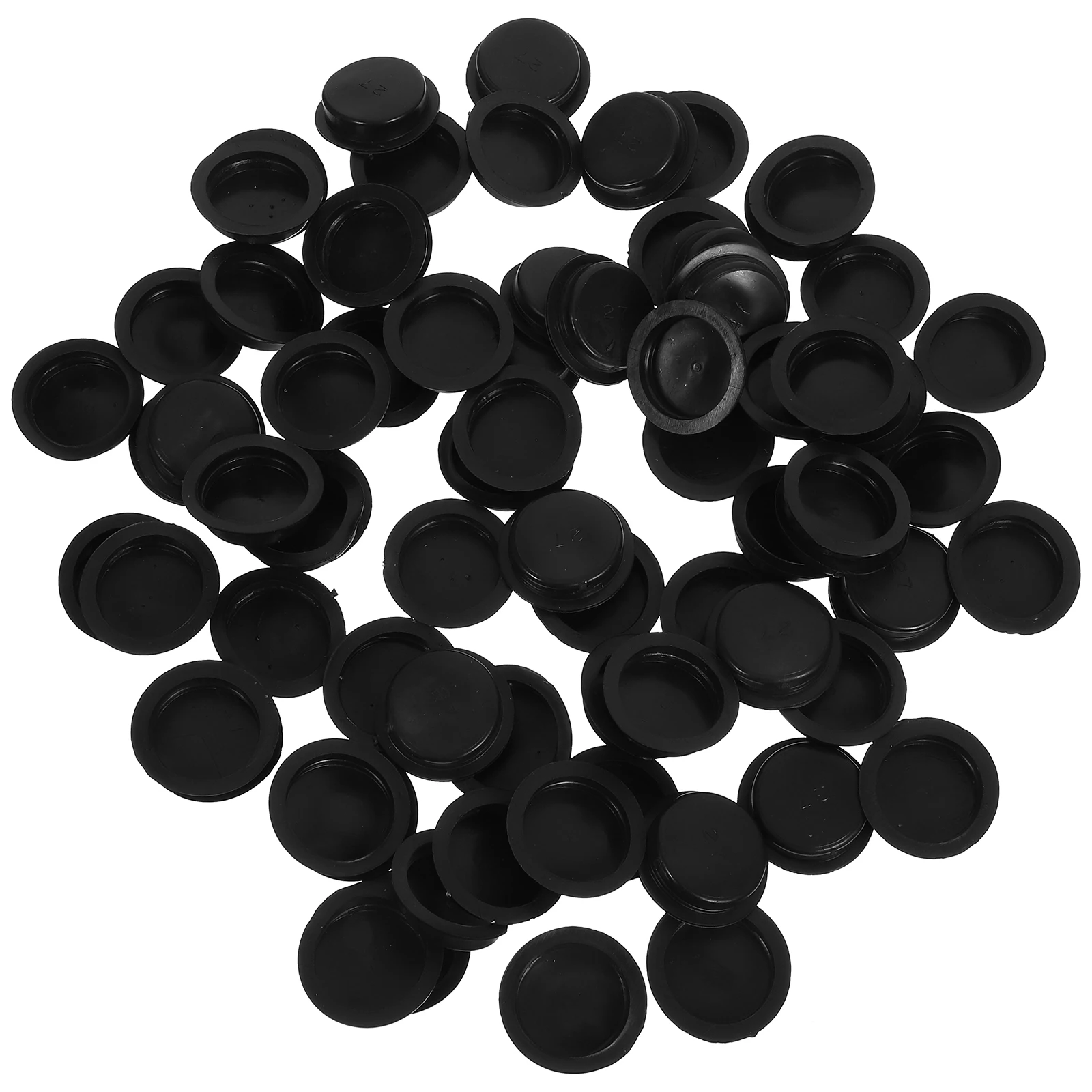 

20pcs Piggy Bank Bottom Cover Plug Replacement Black 27mm PVC Sealing Stopper for Money Jar Round Storage Easy Install