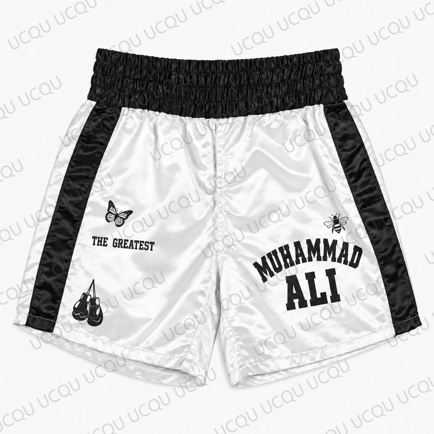 Muhammad Ali Boxing Shorts Men The Greatest Graphic Satin Fight Trunks Training Sportswear Vintage Boxer Fan Gift