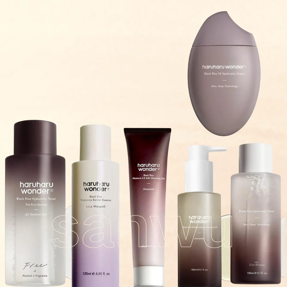 

Black Rice Facial Cleanser Hyaluronic Acid Gentle Face Wash Non Irritating Formula for All Skin Types Skin Care