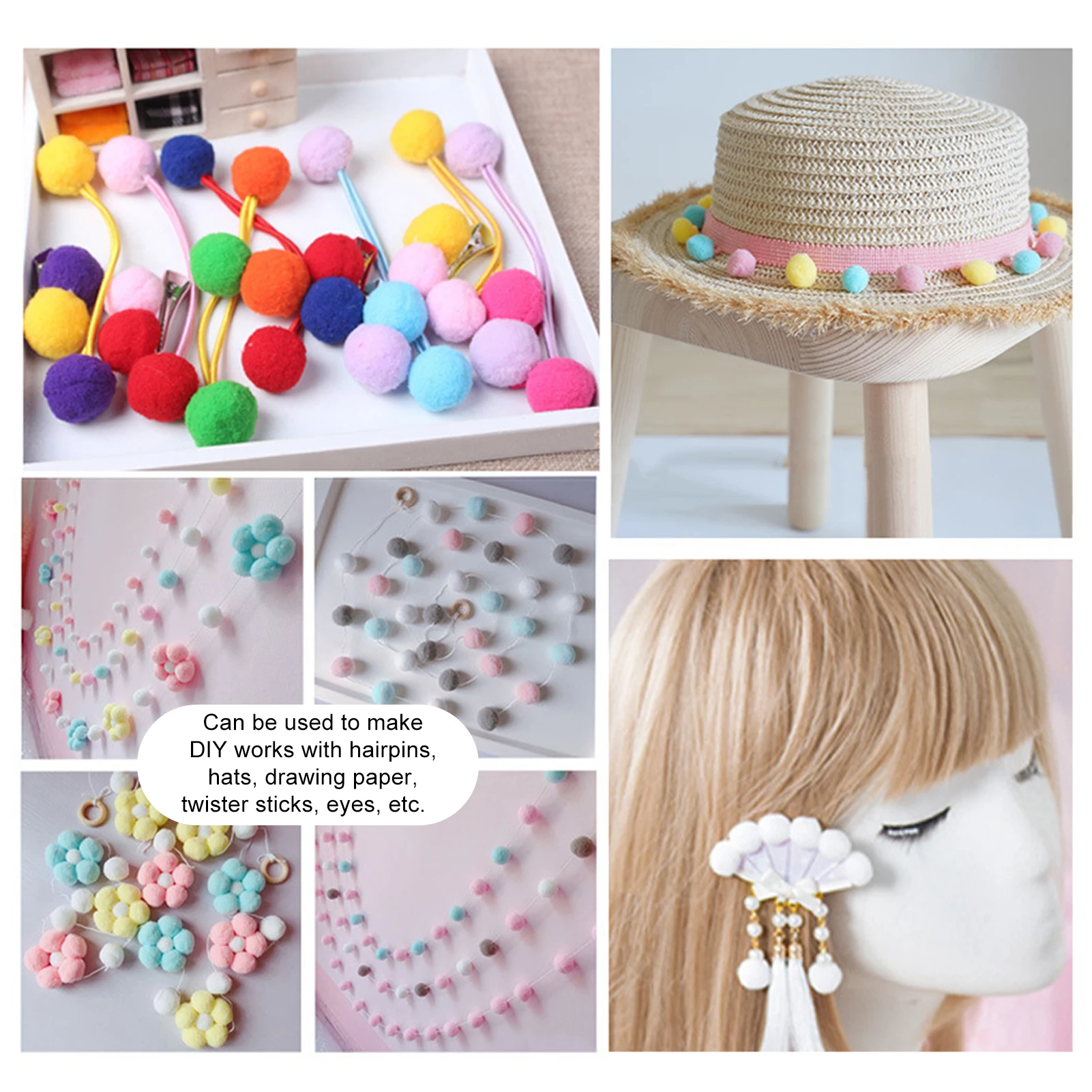 130 pz 1-3cm misto Mini soffice palla morbida pompon colorati peluche artigianale fai da te soffice cappello a sfera giocattoli per bambini