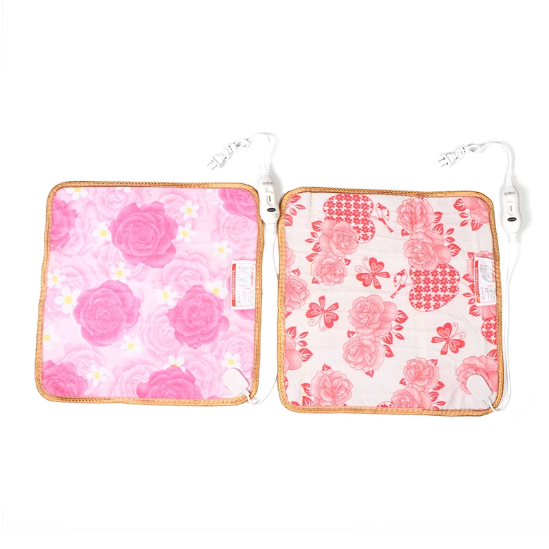 1PC Printed Plush Electric Heating Pad Office/Car Seats/Pets Winter Warmer Heating Mat Bed Blanket Adjustable In Three Gears