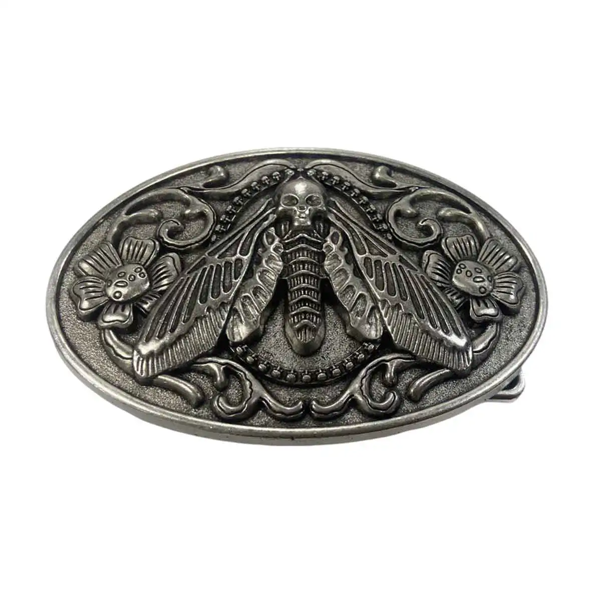 A Retro Oval Men's Belt Buckle with Bee Pattern