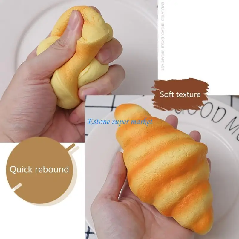 090B Novelty Stress Relief  Toy Anti-anxiety Therapy  Pressure Reducer Sensory Training  Adult Relax Arificial Bread