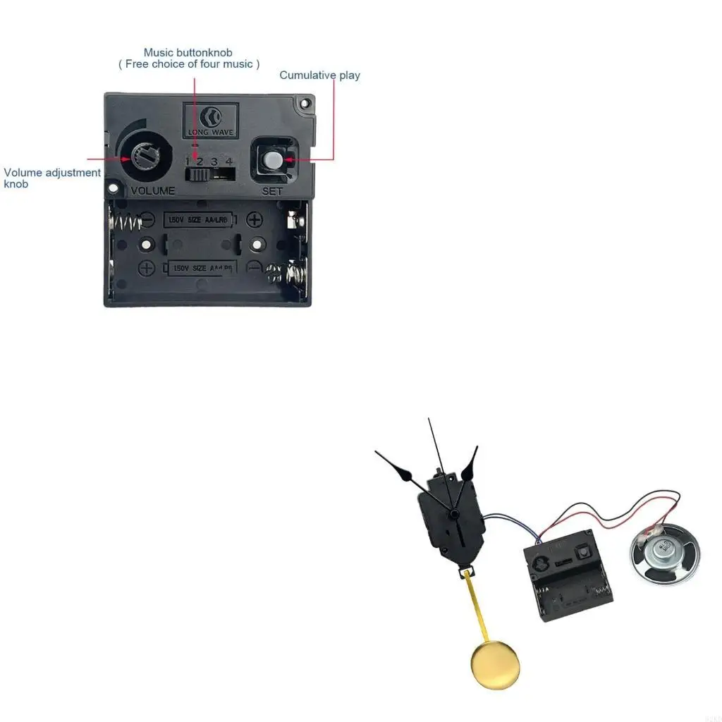 62KD Reliable Quartzs Pendulum Clock Mechanism for Crossstitch and Repair Crafts