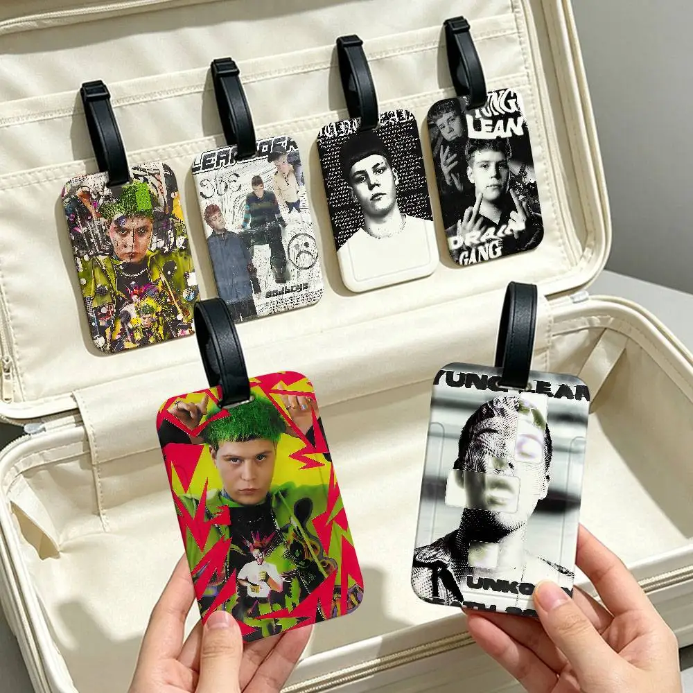Pop Singer Yung Lean Anti lost PVC Suitcase Tag With Info Card Lightweight Baggage Identifier For Daily Trip