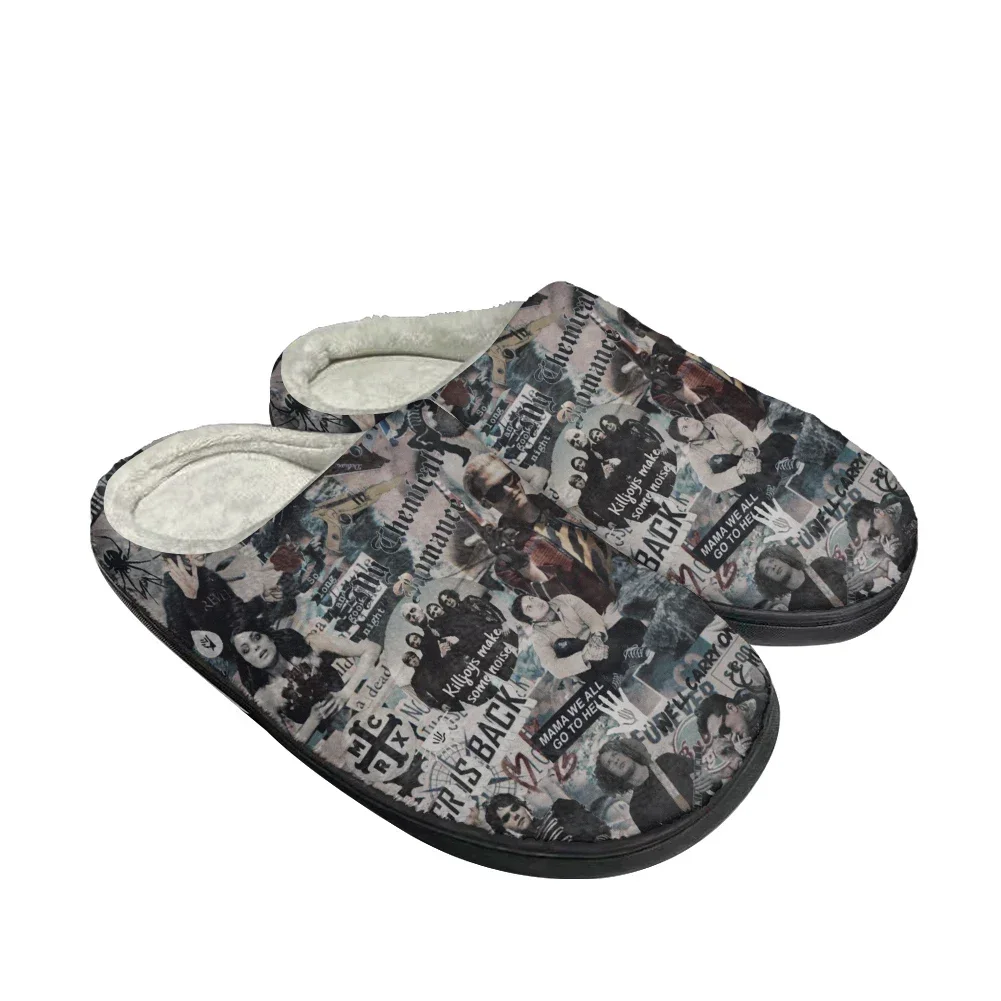 Hot Chemical Romance Fashion Cotton Custom Slippers Mens Womens Sandals Plush Casual Keep Warm Shoes Thermal Comfortable Slipper