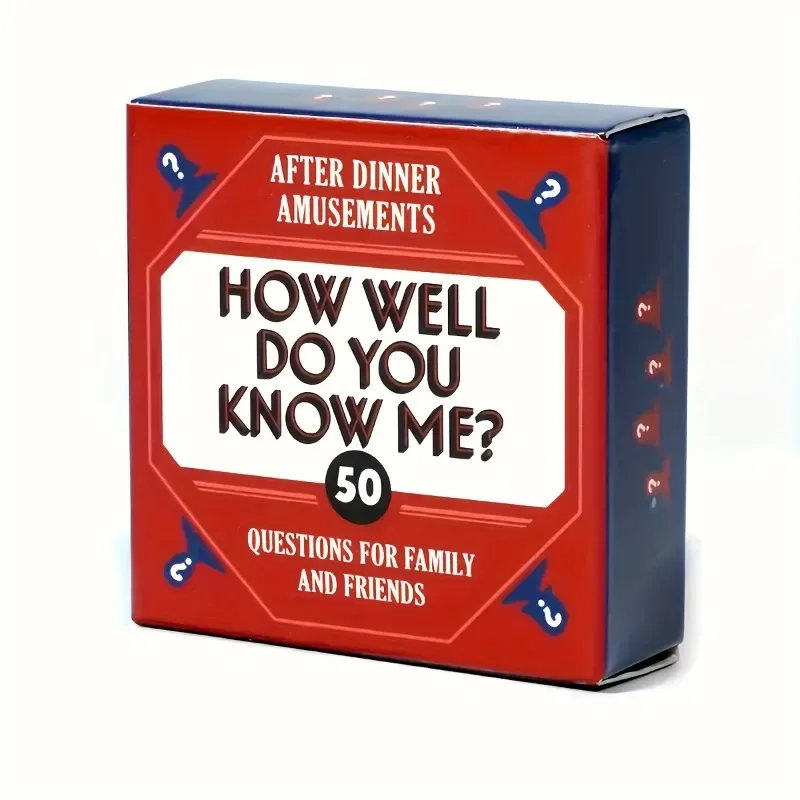 50Pcs How Well Do You Know Me Card Game, Family Role-Playing Party Game, Ideal Gift for Dinner Party Hosts