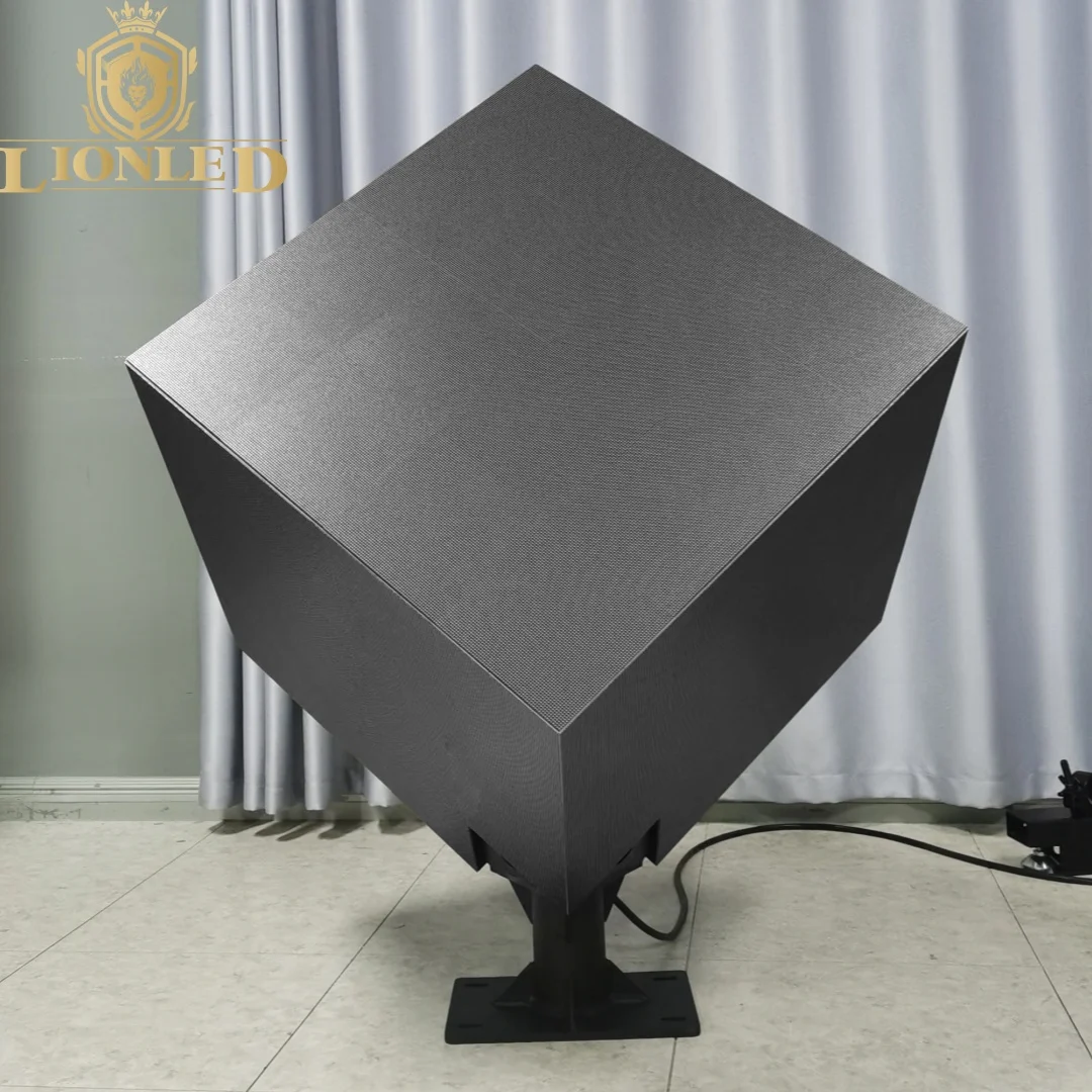 Lionled Customized Commercial Advertising LED Lightbox Sign Cube Display Screen 5 Side 480*480 P2.5 For Self-Service Business