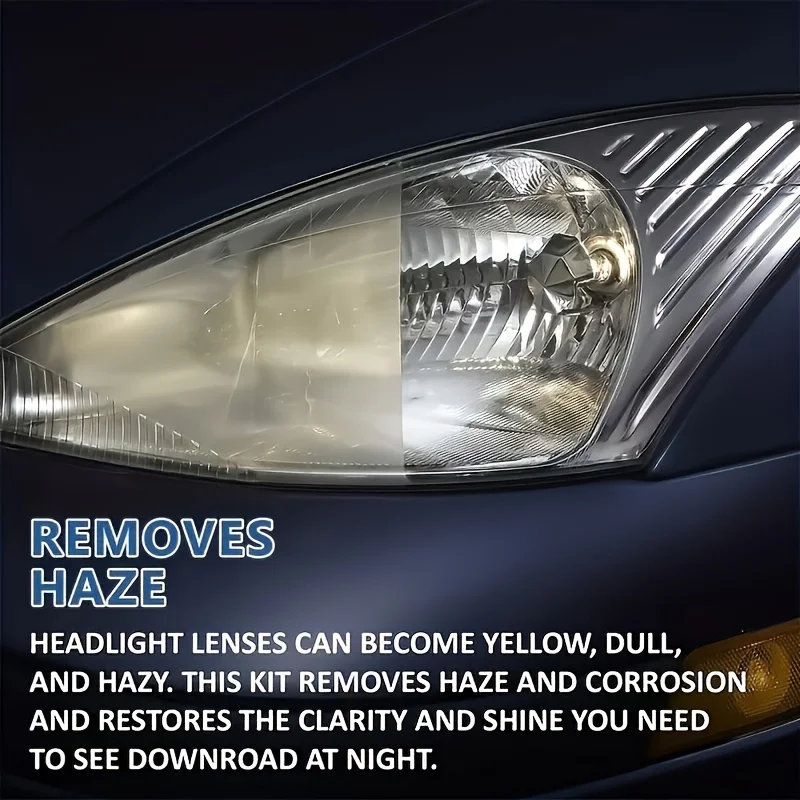 Car Headlamp Polishing Compound for Yellowing, Scratches & Oxidation - Bright Finish Plastic Lens Repair Solution, Universal