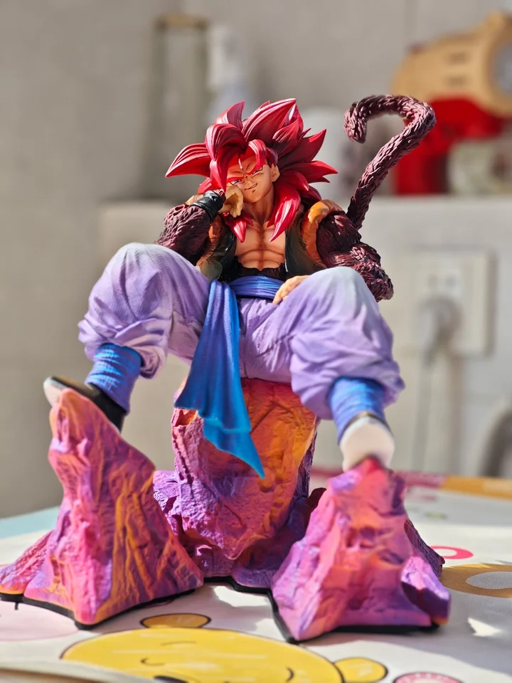 

New Studio Fxw Dragon Ball Super Saiyan 4 Gogeta Gk Statue Action Figure Rock Base Desktop Decor Model Gift For Anime Fans Boys