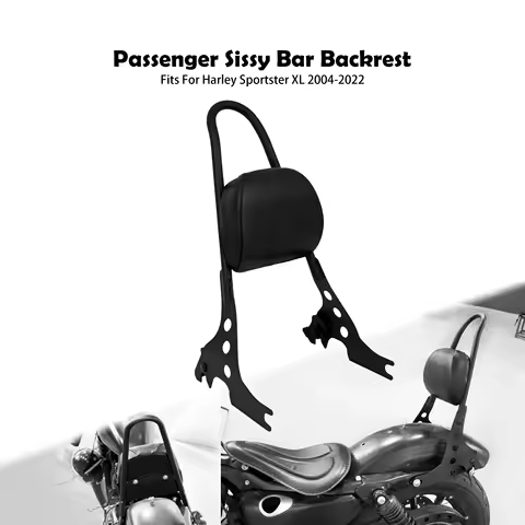 Motorcycle Rear Passenger Sissy Bar Backrest Detachable For Harley Sportster XL 883 1200 Iron 72 Forty-Eight Super Low 2004-2022
