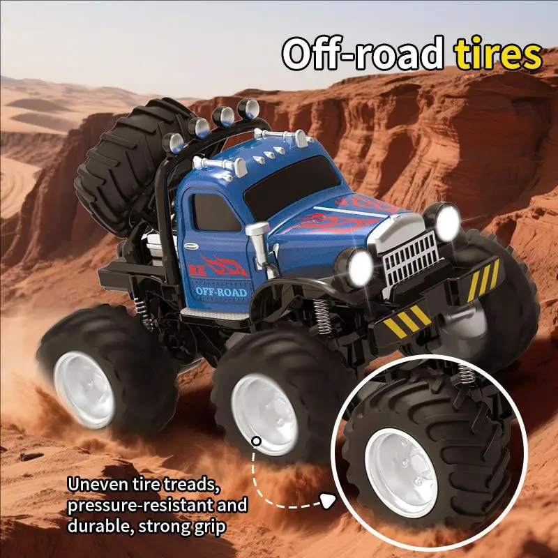 1:64 RC Truck With Trailer 2.4G High Speed Remote Control Multifunctional Mini Climbing Car Electric Vehicle Toy for Kids Toys