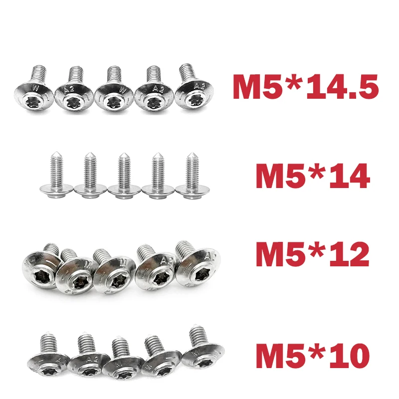 Śruby M5 do owiewek ze stali nierdzewnej do BMW R1250GS R1200GS LC R1200RT S1000RR S1000XR C600 C650GT F750GS F850GS R NINE T K1600GTL