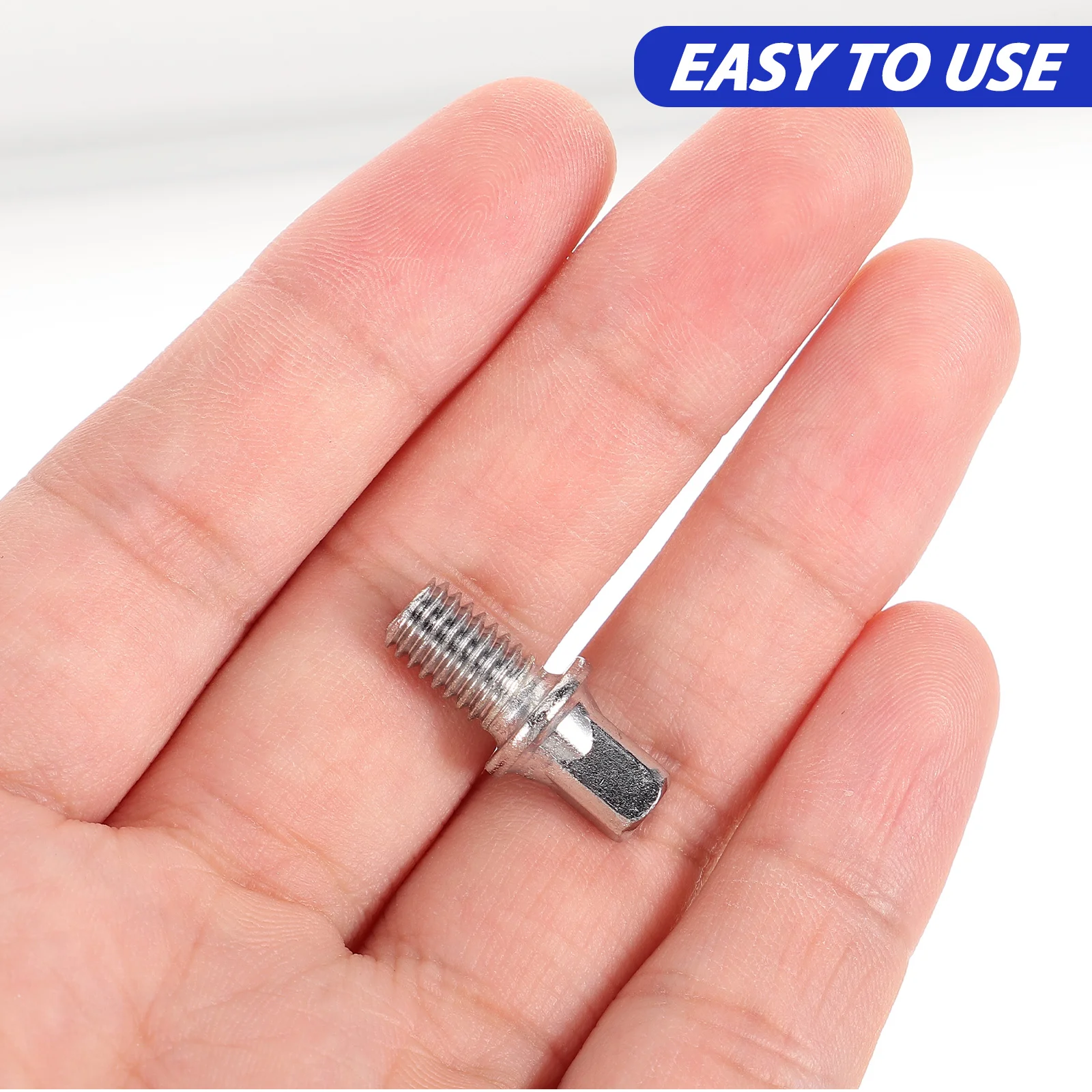 10 Pcs Drum Screw Fittings Screws Repair Jam Bass Snare Hardware Bolts for Pedal Shaft Silver Plated Iron Key Kit