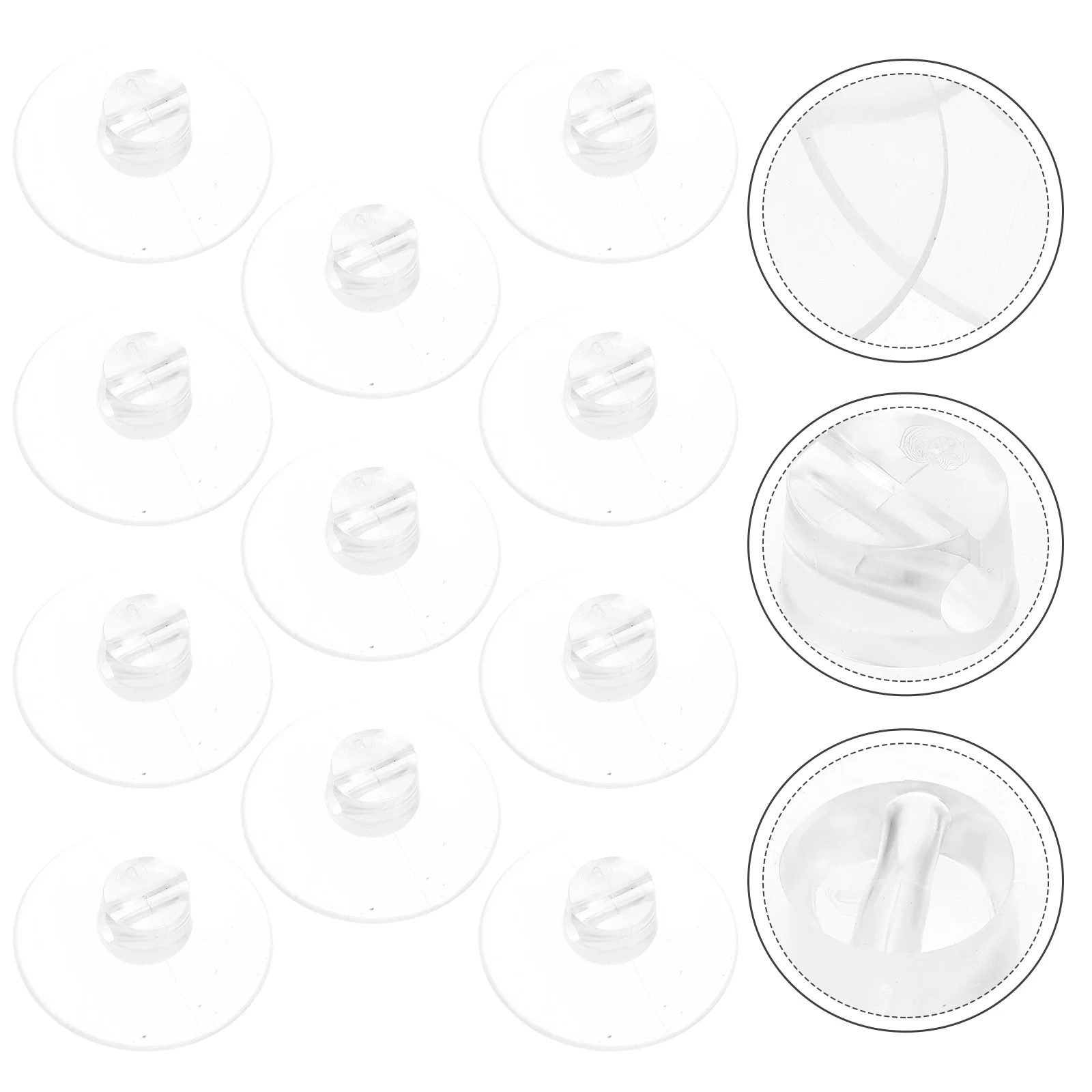 

12pcs Suction Cup Wire Organizer Cable Holders Silica Gel Multipurpose Cords Electrical String Light Fixing Vacuum Sucker