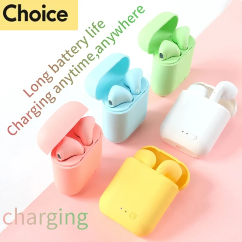 Оригинальные беспроводные Bluetooth TWS наушники I12 Macaron Mate спортивные игровые наушники-вкладыши