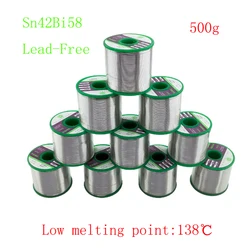 500g/roll 138degree Low melting point Sn42Bi58 Lead-Free Tin Wire Solder for welding Thermal fuse Temperature control element