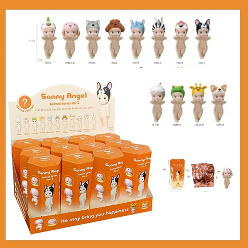 Sonny Angel Lie Down Hippie Personaggio d'azione Simpatico giocattolo a sorpresa misterioso carino Modello anime Natale per bambini