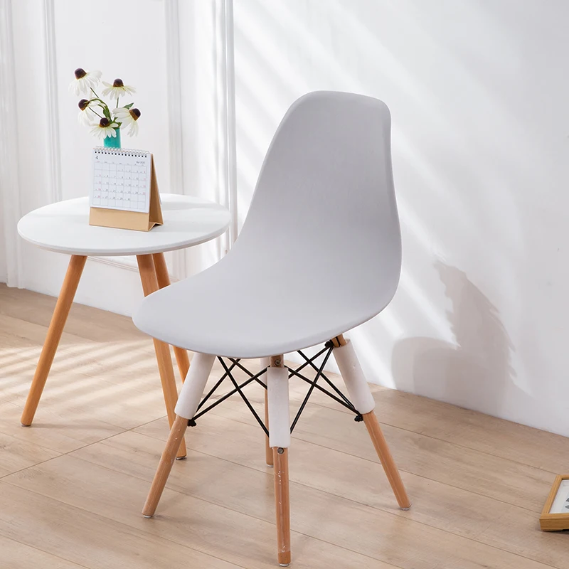 Velvet Scandinavian Chair Cover Solid Color Dining Chair Cover Armless Chair Cover For Kitchen Living Room Office Chair Cover