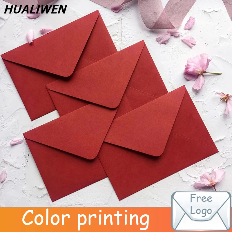 (5 pieces/lot) 15.5*10.5CM Simple Red Envelopes for Party Wedding Invitations Cards Letter Paper Vintage Blank Envelopes