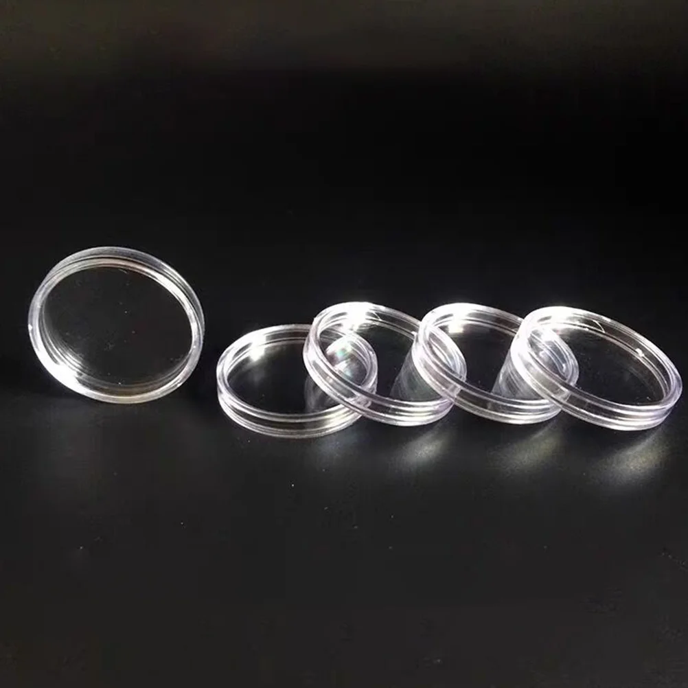 100 ชิ้นเหรียญคลิปใสแบบพกพา Supply โปร่งใสแคปซูล Professional สําหรับนักสะสม