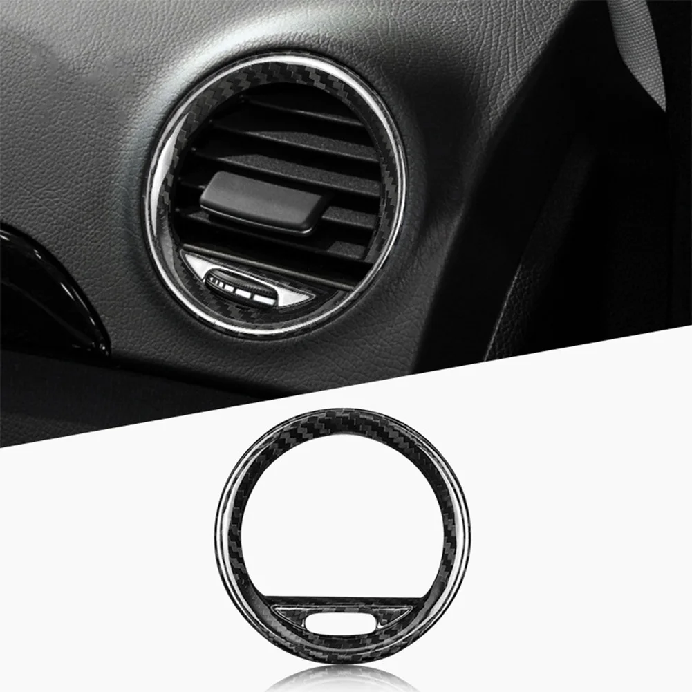 

Car Interior Carbon Fiber Air Vent Panel Trim For Fiat For 500 For Abarth 12-19 Parts Accessories Air Vent Decorative Frame