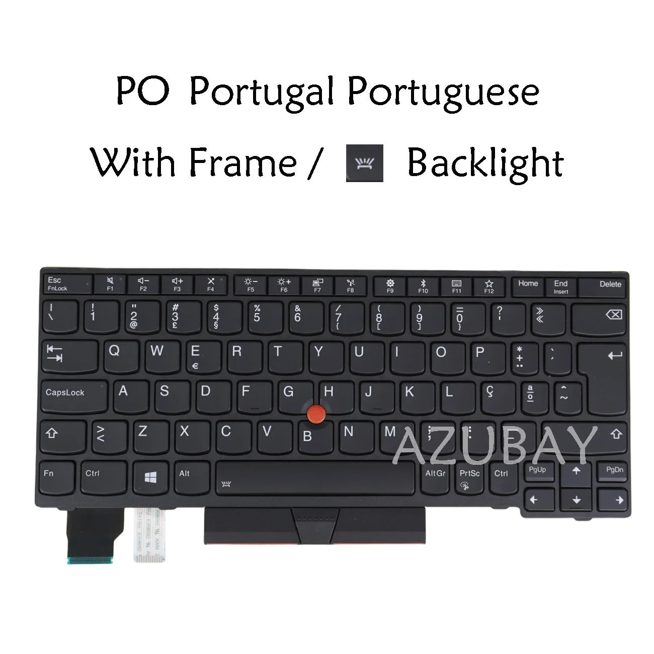 Backlit Keyboard for Lenovo Thinkpad X280 20KF 20KE, A285 20MW 20MX, L13 Gen 1 20R3 20R4, L13 Yoga Gen 1 20R5 20R6 PO Portuguese