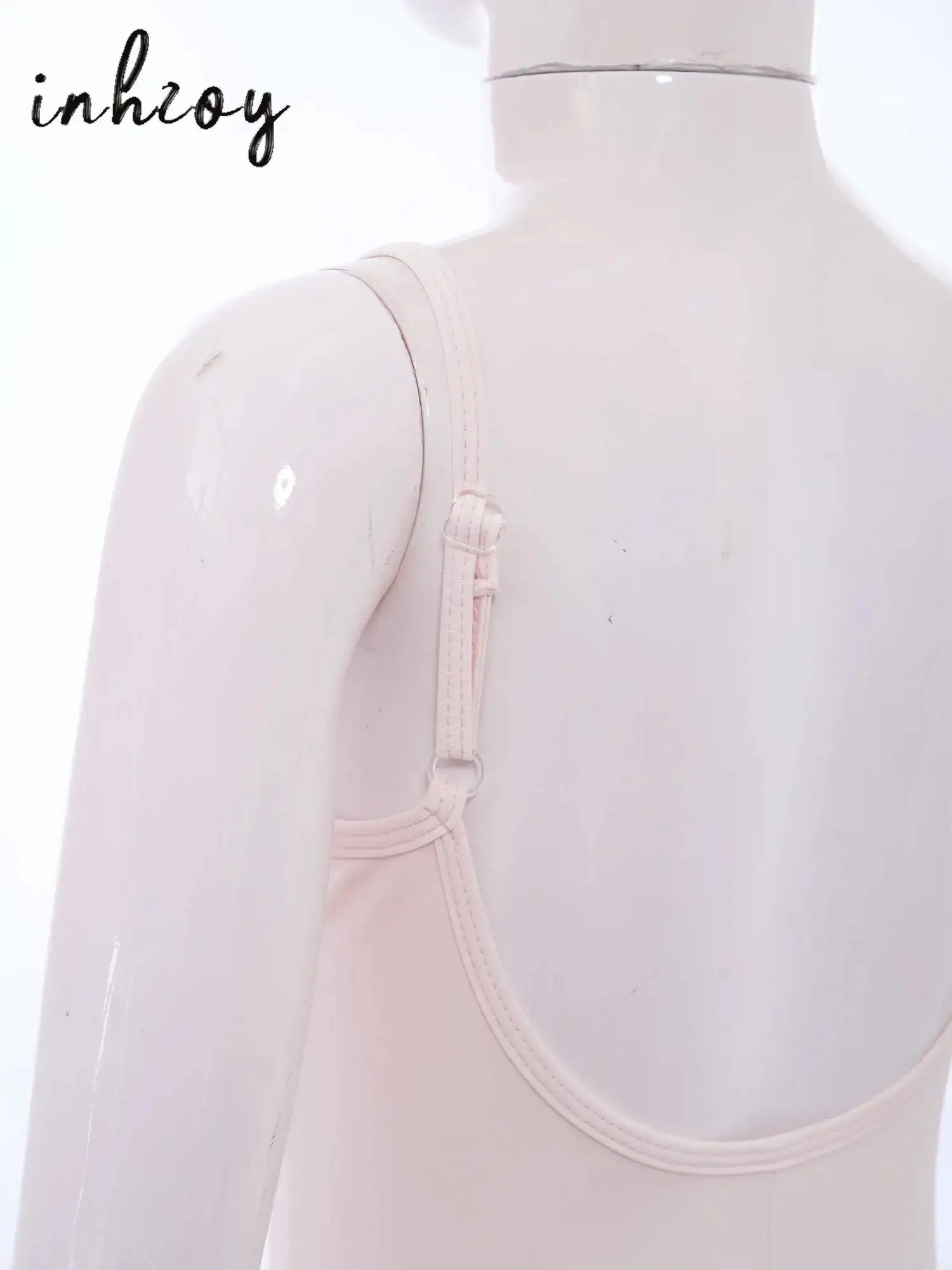 

Girls Ballet Dress Ruffled Neck Sleeveless Adjustable Spaghetti Straps U-Back Tutu Dress Ballerina Figure Skating Dancewear