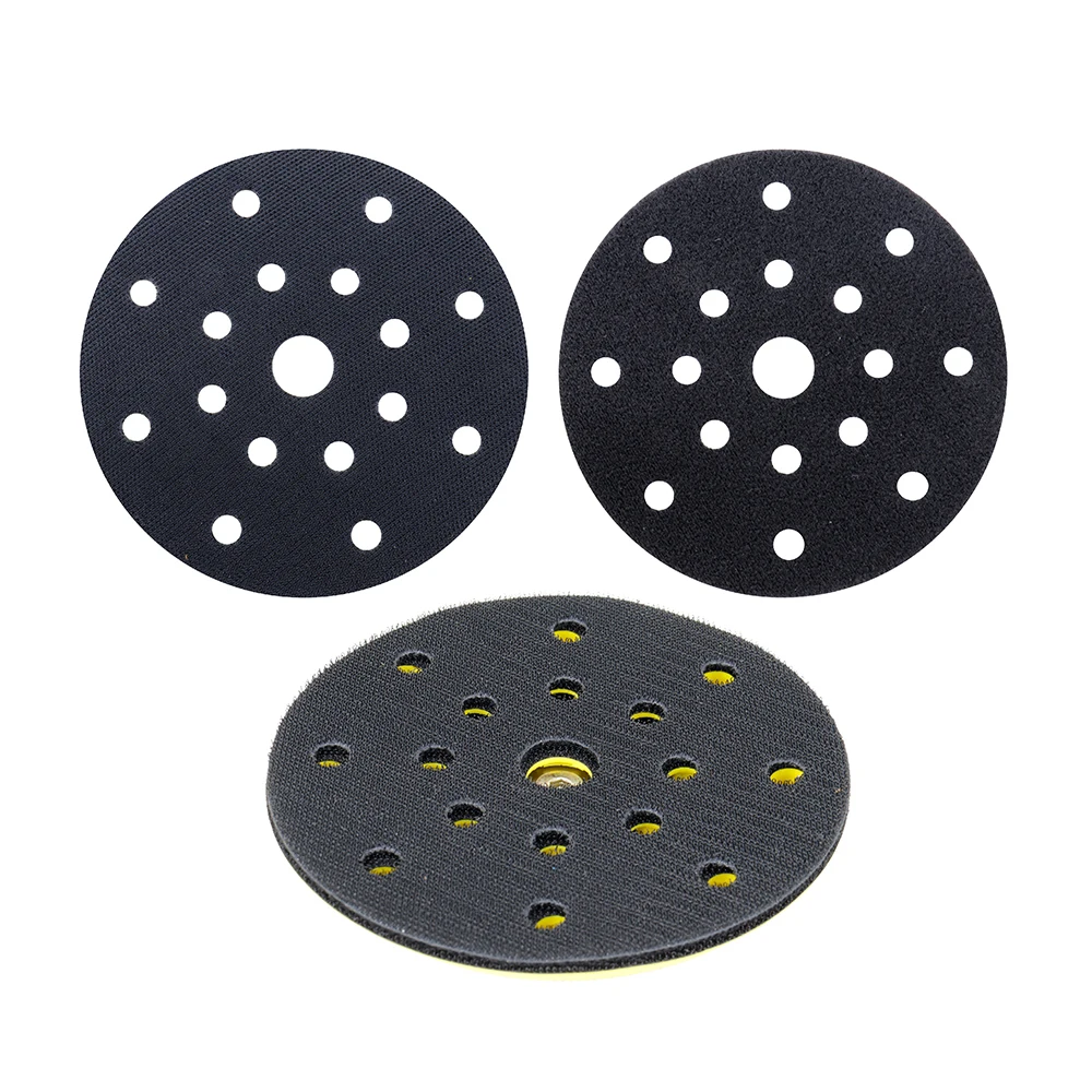 OLYM OEM 6 Inch 150mm Thick 3mm Hook Loop Soft Foams Buffering Pad for Round Random Orbital Sander
