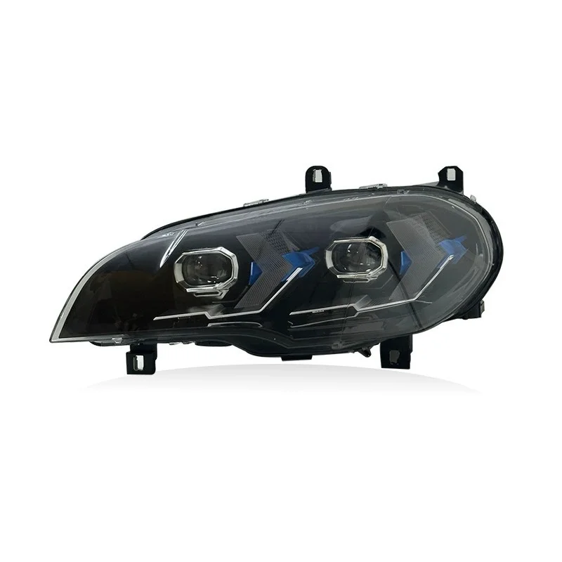 2007-2013 For X5 Headlight Assembly E70 Headlamp Arrow Style Dual Mode Daytime Running Light Old-to-New Upgrade