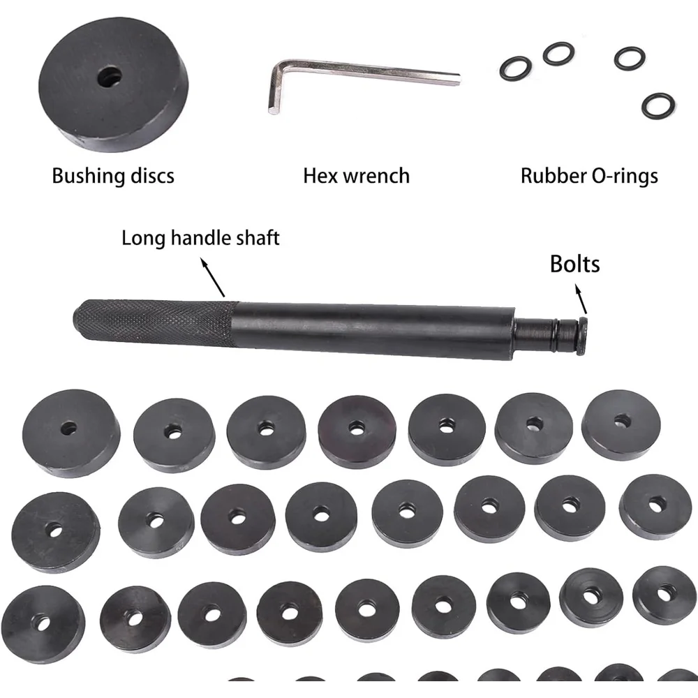 52 in 1 Custom Bushing Driver Tool Custom Bushing Bearing & Seal Driver Set Transmission Wheel Axle Bearing Race Seal Installer