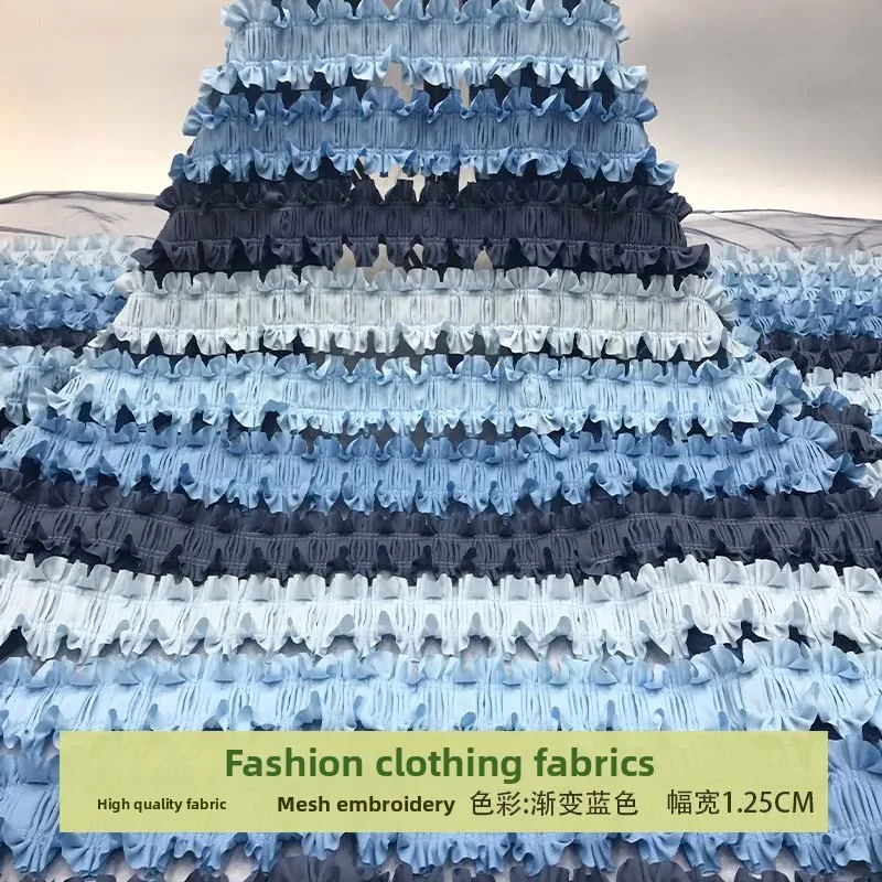

Cutout 3D Embroidered Fabric for Performance Costumes Clothing Design Handmade Diy Cloth By The Yard Sewing Material