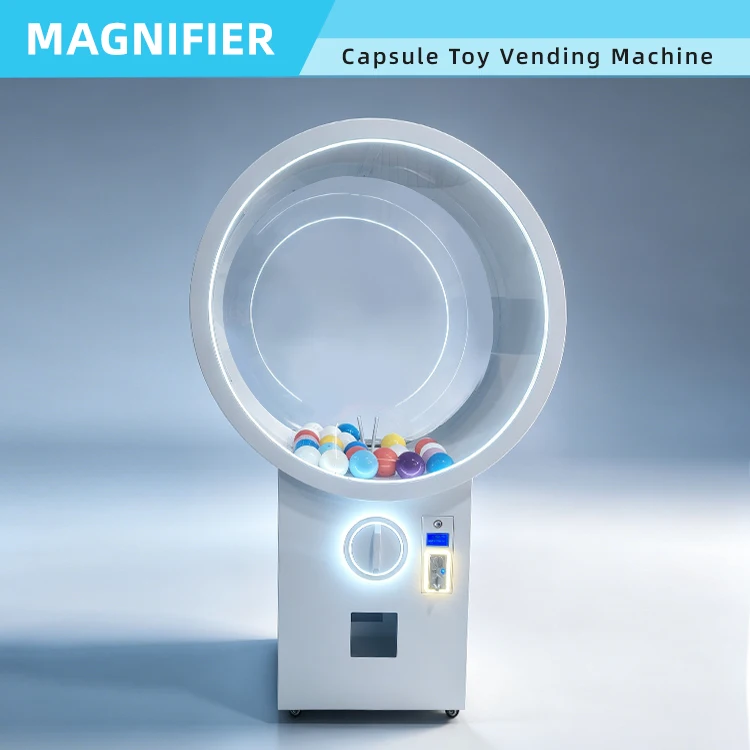 New Arrival Magnifier Shape ODM/OEM Indoor Amusement Equipment   Toy Vending Machine Coin Operated Gachapon Machine