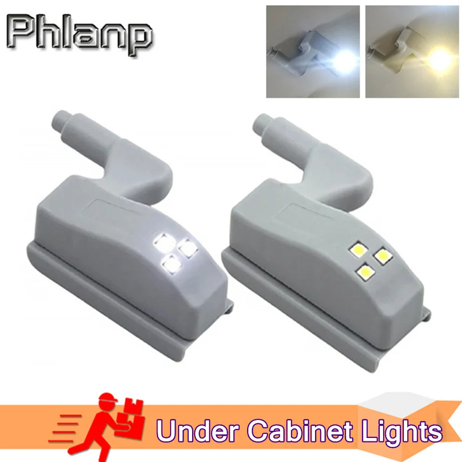 Phlanp LED Inner Hinge Lamp Under Cabinet Lights Universal Wardrobe Cupboard Sensor Lights for Bedroom Kitchen Closet Night Lamp