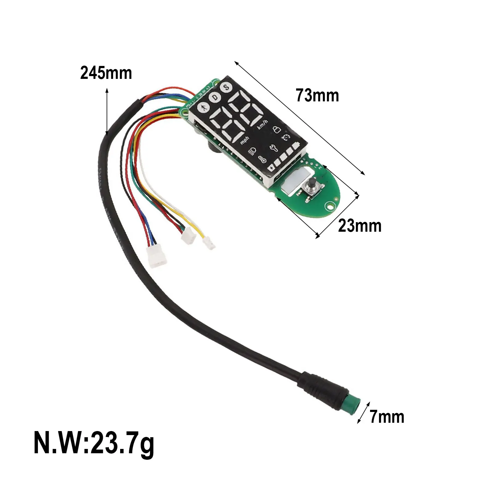 

Electric Scooter Controller Green Electric Scooter Dashboard Aluminum Material Dashboard Line Length 245mm Scooter Maintenance