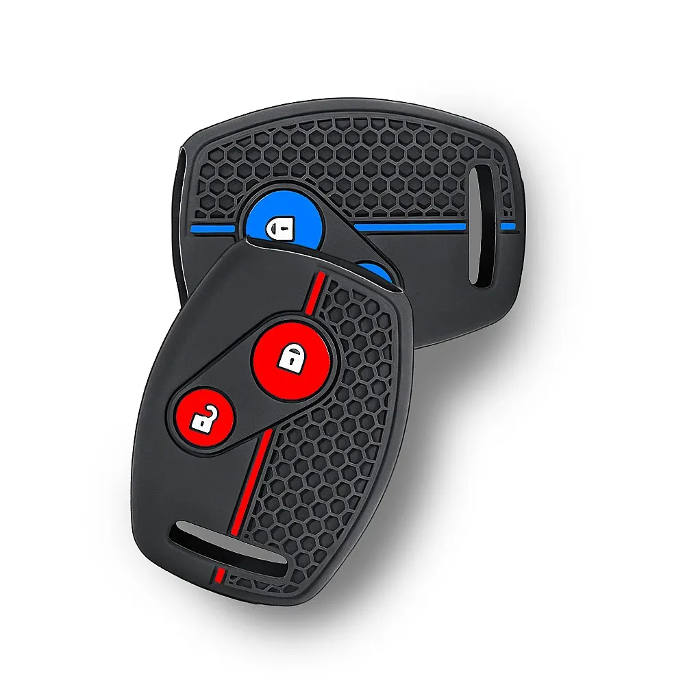 Silicone 2-Btn Key Fob Cover For Honda CR-V Civic Insight Fit SRV FRV Chord7 Jazz Gr8 150R