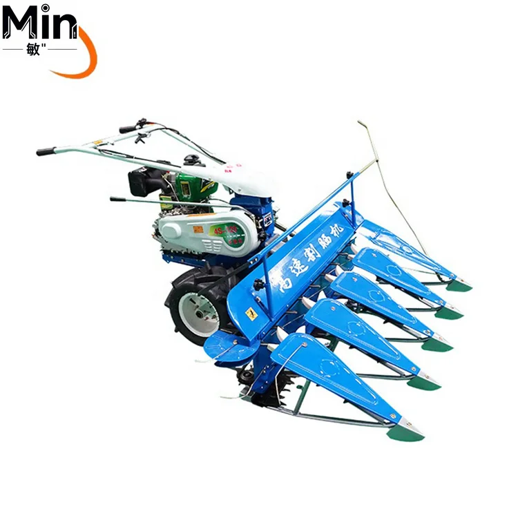 Mini Hand Control Combine Harvester Reaper Binder for Farms Rice Corn Soybean Pepper Sesame Reed Harvesting