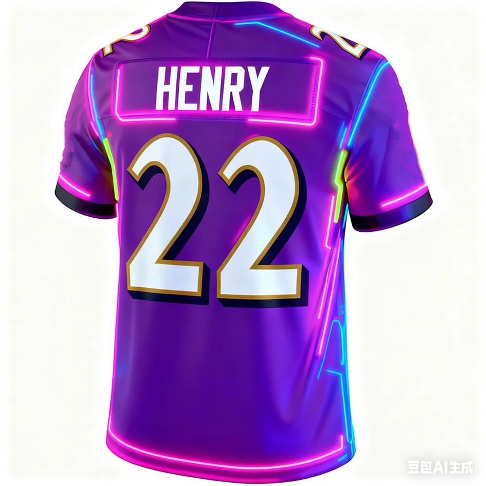 قميص الرجبي للرجال من ديريك هنري إصدار خاص # 22 تي شيرت كرة القدم الأمريكية للشباب والأطفال لتدريب الرجبي الرياضي القابل للتنفس #1