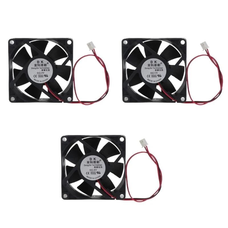 F68C 70mm 7cm CPU Chassis Cooling Fan XH2.54 2Pin Oil Bearing Server Cooler