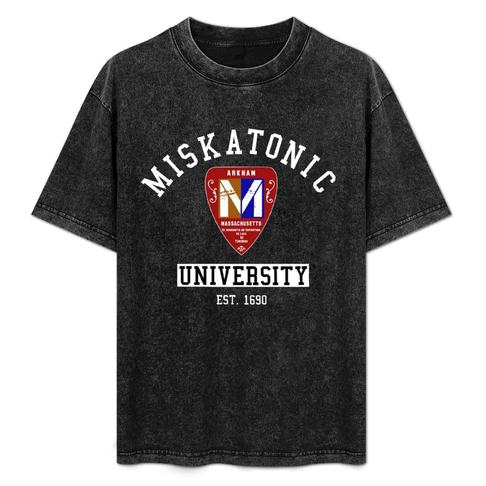 Best Miskatonic University emblem realistic logo design T-Shirt Work Style Casual T-Shirt