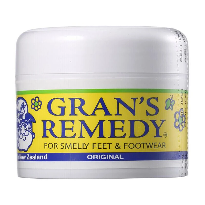 Original NewZealand Grans Remedy Original Cooling profumato per la cura dei piedi polvere piedi puzzolente trattamento per calzature controllo degli