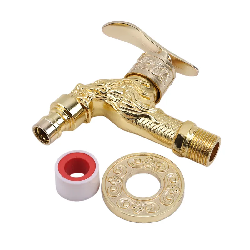 Tap Outdoor Garden Hose Faucet Antique Bathroom Wall Mount Sink Basin Cold Water Faucet Mop Sink Tap Washing Machine Wall Tap