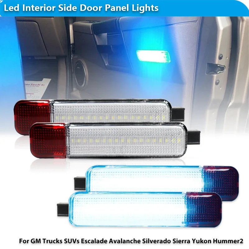 

Для 1999-2006 Silverado/Sierra 1500 2001-2006 3500 2500 HD светодиодные внутренние боковые дверные панели, аварийный отражатель