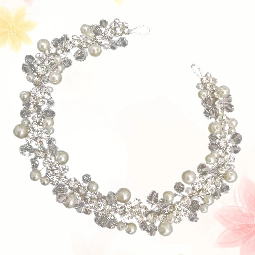 

Pearl Headb Rhinestone Headdress Bridal Hair Accessories Wedding Headwear Hairstyles Clothes Party Photo Shoots Graduation