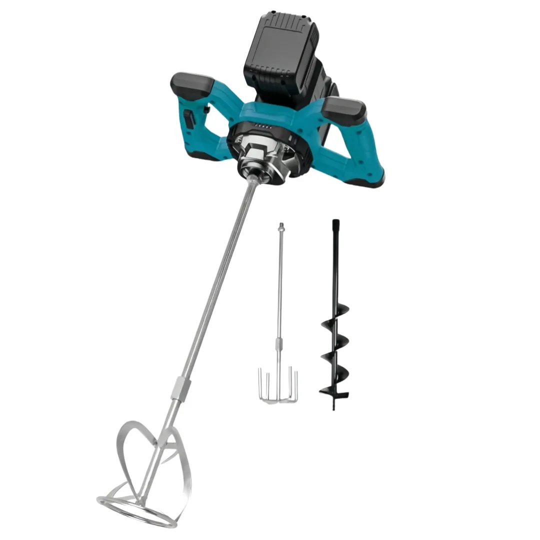 

Industrial Handheld Cordless Ice Agitator Auger Lithium Battery Drill Mixer High Power Multi-Speed Reversible Power Drill Set