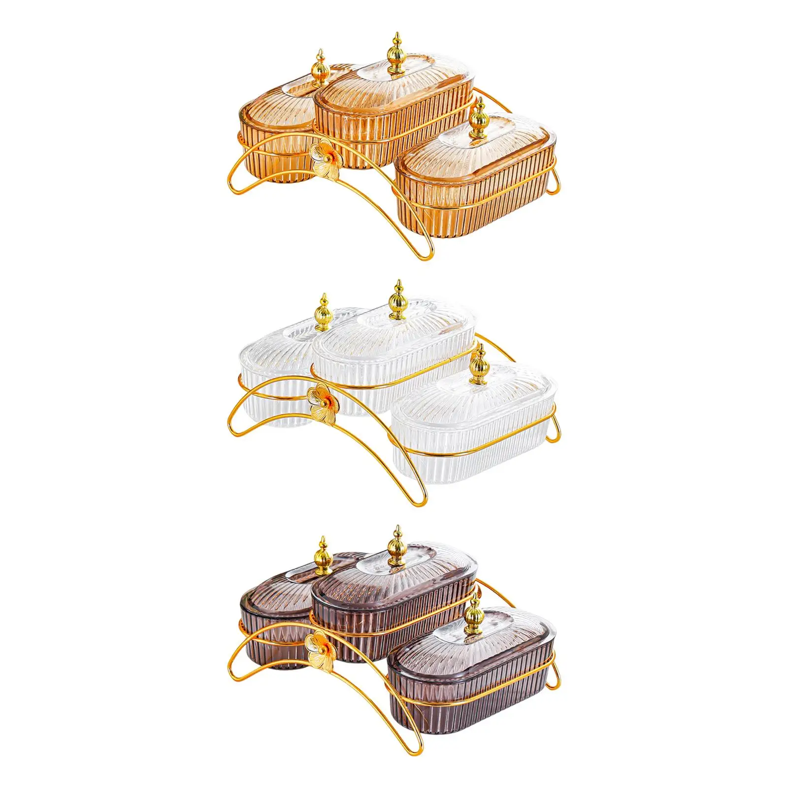 

Dried Fruit Dish Food Storage Tray with Lid Fruit Bowl Nuts Platter Snack Dishes for Snack Cookies Graduation Wedding Banquet