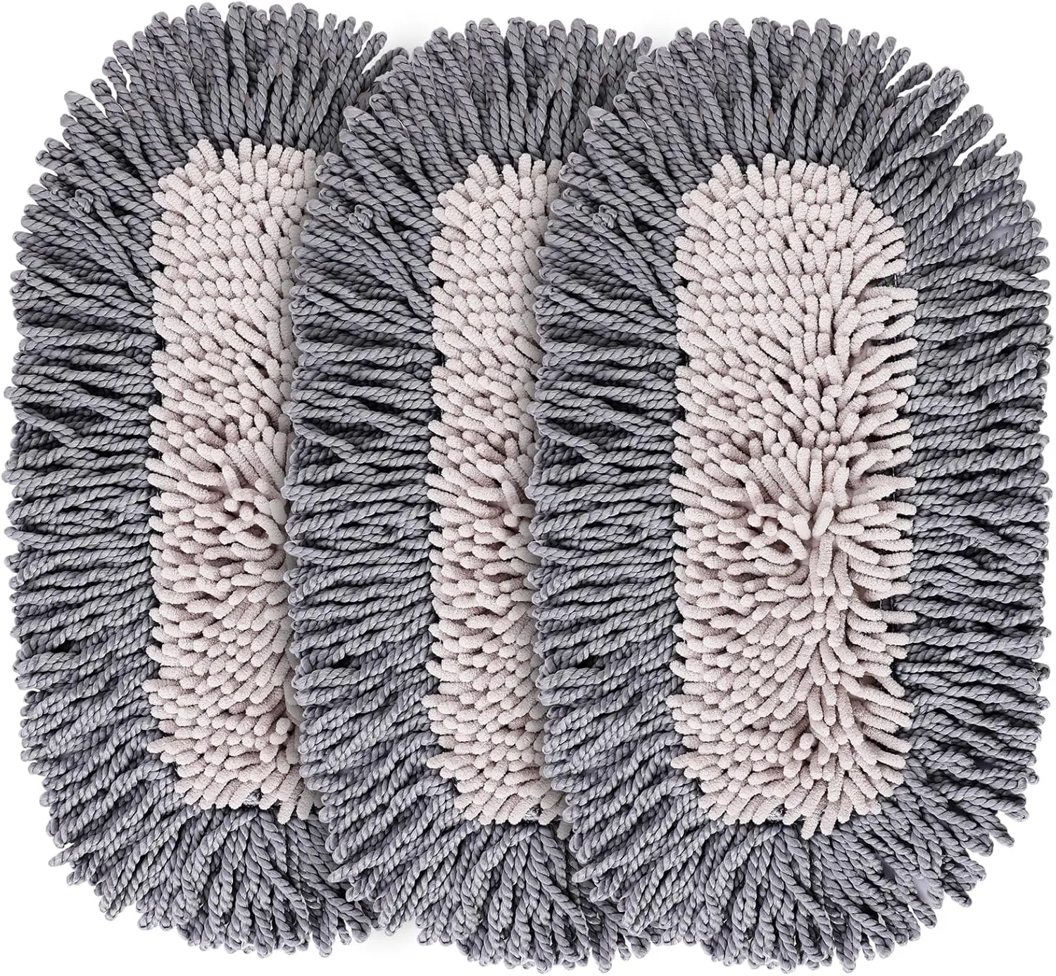 

Microfiber Dust Mop Replacement Pads, 3-Pack for Hardwood Floors, Washable & Reusable Chenille Pads